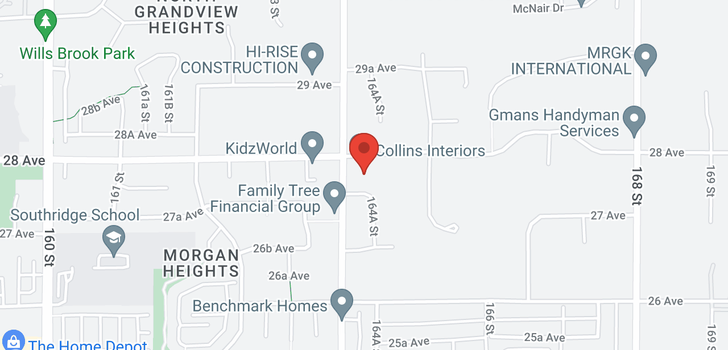 map of 16422 27A AVENUE